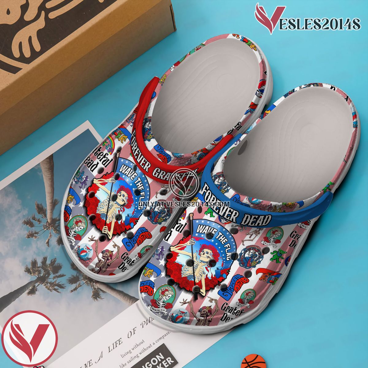 Grateful Dead Music Crocs Crocband Clogs Shoes, Unique Gifts For Fans Style 43 - Vesles2014S 3
