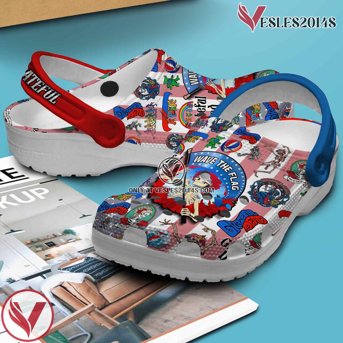 Grateful Dead Music Crocs Crocband Clogs Shoes, Unique Gifts For Fans Style 43 - Vesles2014S 4