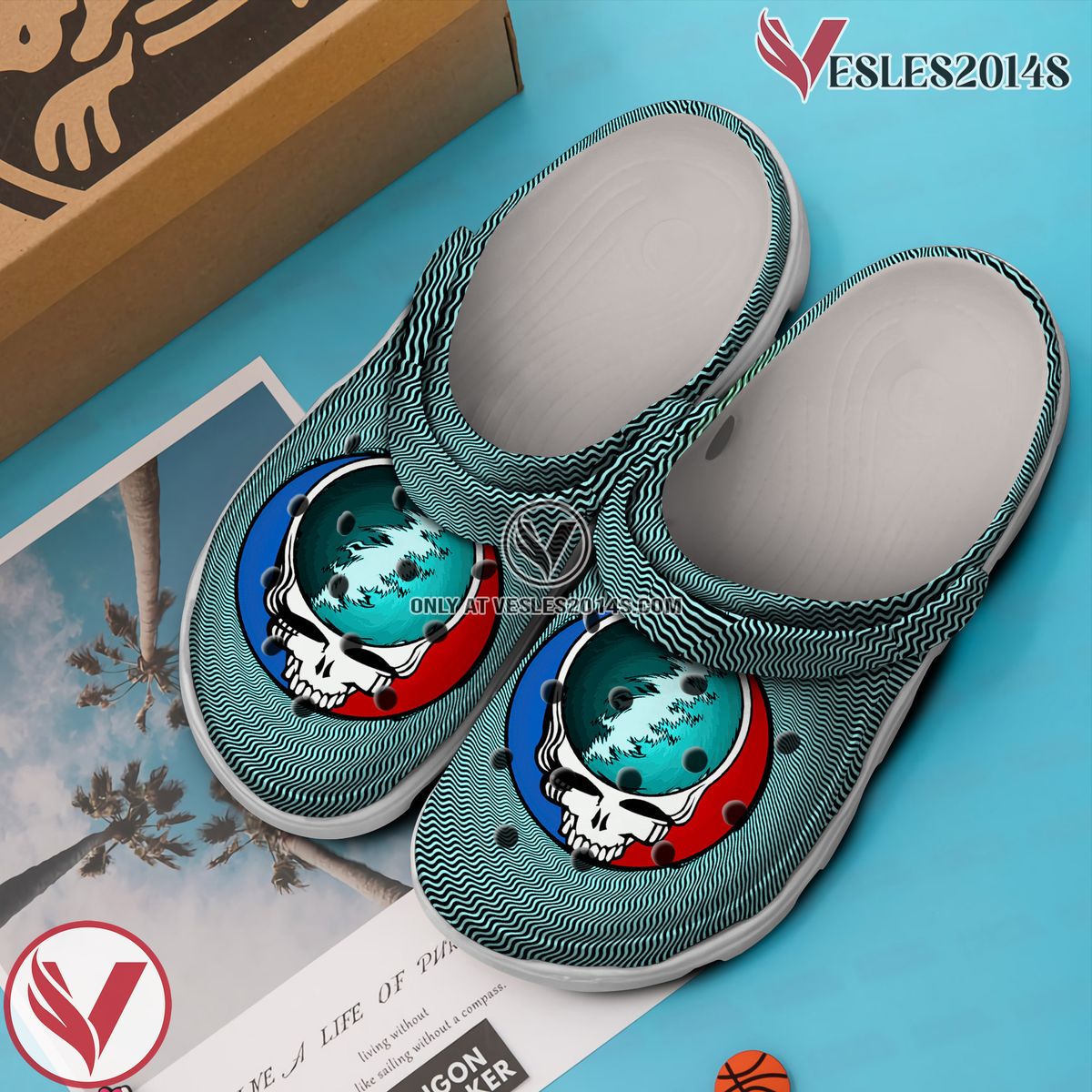 Grateful Dead Music Crocs Crocband Clogs Shoes, Unique Gifts For Fans Style 44 - Vesles2014S 2