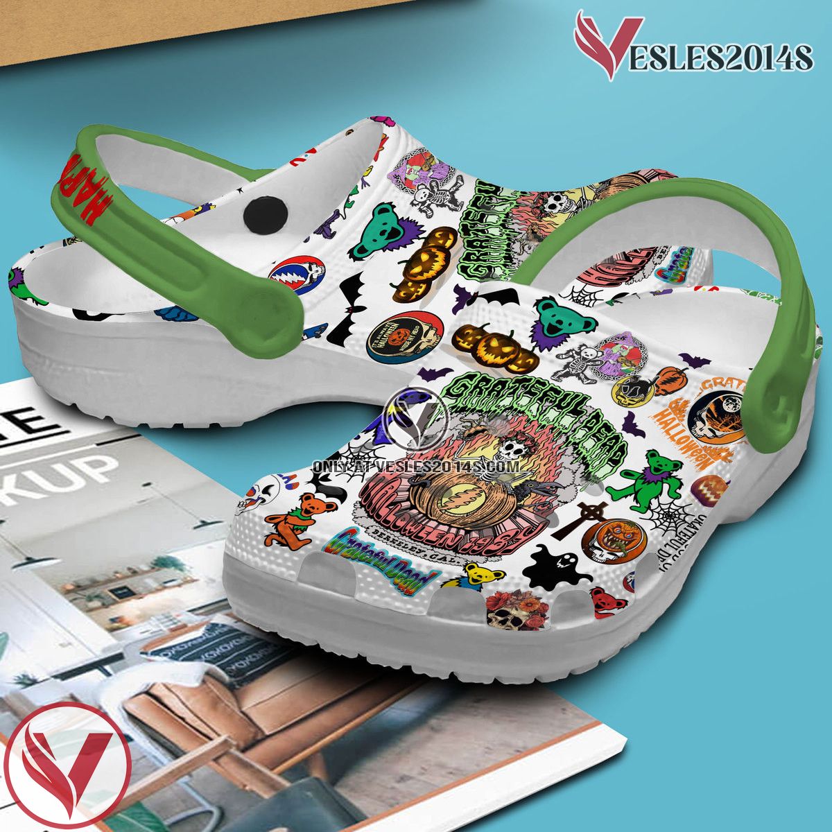 Grateful Dead Music Crocs Crocband Clogs Shoes, Unique Gifts For Fans Style 45 - Vesles2014S 2