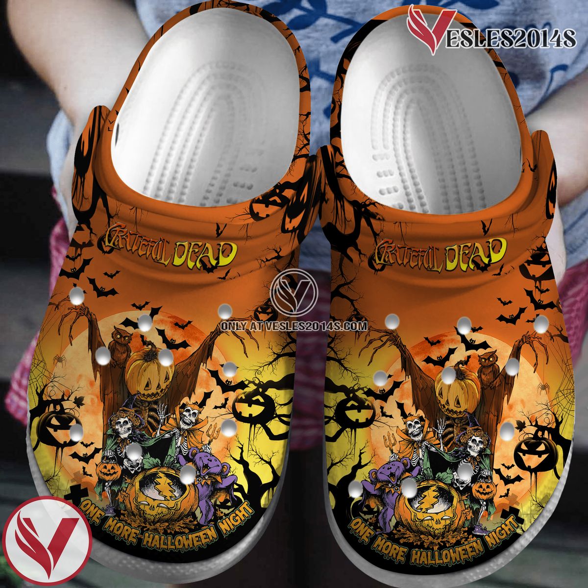 Grateful Dead Music Crocs Crocband Clogs Shoes, Unique Gifts For Fans Style 48 - Vesles2014S