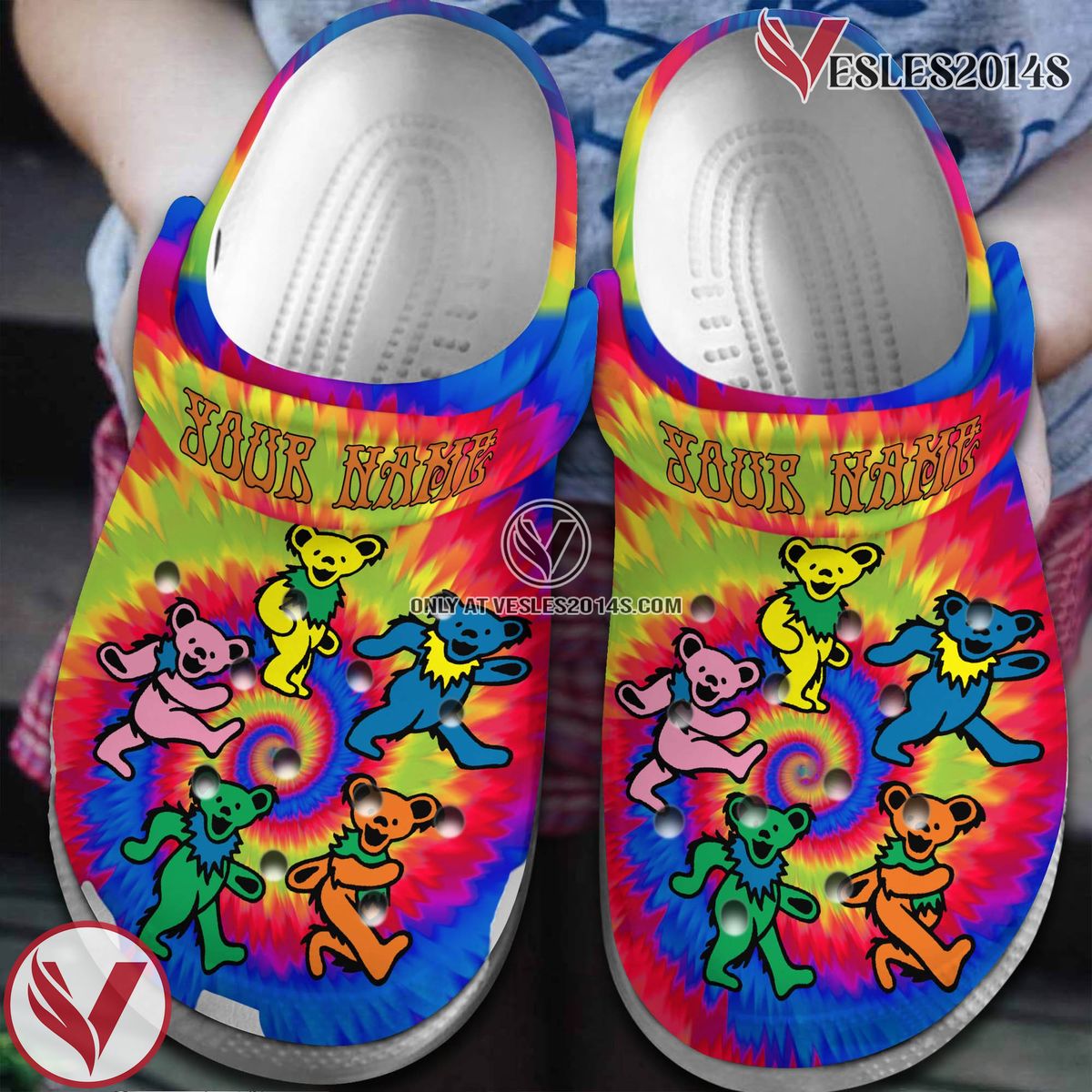 Grateful Dead Music Crocs Crocband Clogs Shoes, Unique Gifts For Fans Style 5 - Vesles2014S