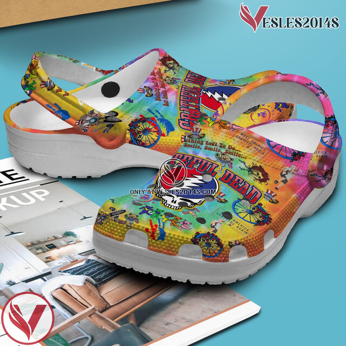 Grateful Dead Music Crocs Crocband Clogs Shoes, Unique Gifts For Fans Style 54 - Vesles2014S 3