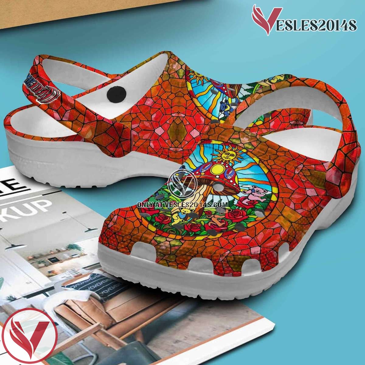 Grateful Dead Music Crocs Crocband Clogs Shoes, Unique Gifts For Fans Style 55 - Vesles2014S 2