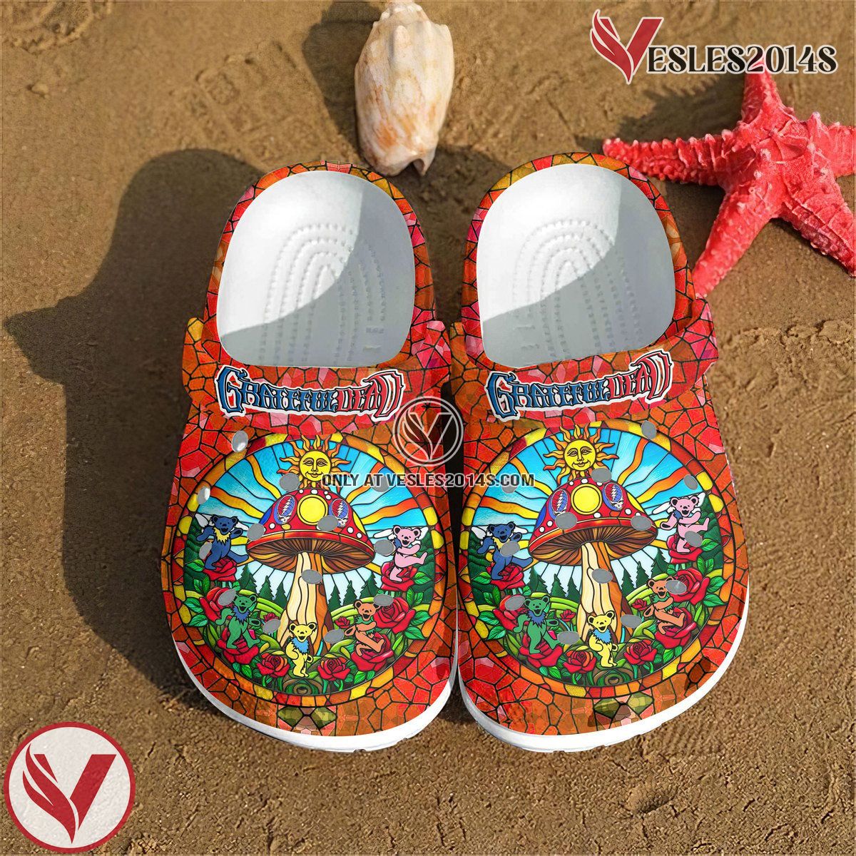 Grateful Dead Music Crocs Crocband Clogs Shoes, Unique Gifts For Fans Style 55 - Vesles2014S 4