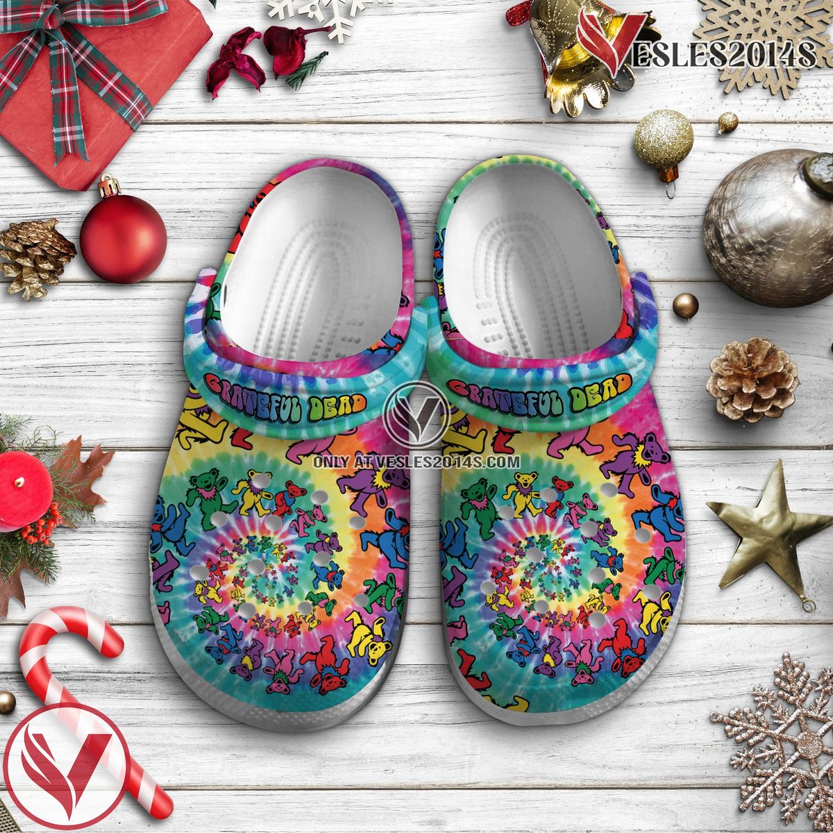 Grateful Dead Music Crocs Crocband Clogs Shoes, Unique Gifts For Fans Style 58 - Vesles2014S