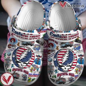 Grateful Dead Music Crocs Crocband Clogs Shoes, Unique Gifts For Fans Style 61 - Vesles2014S