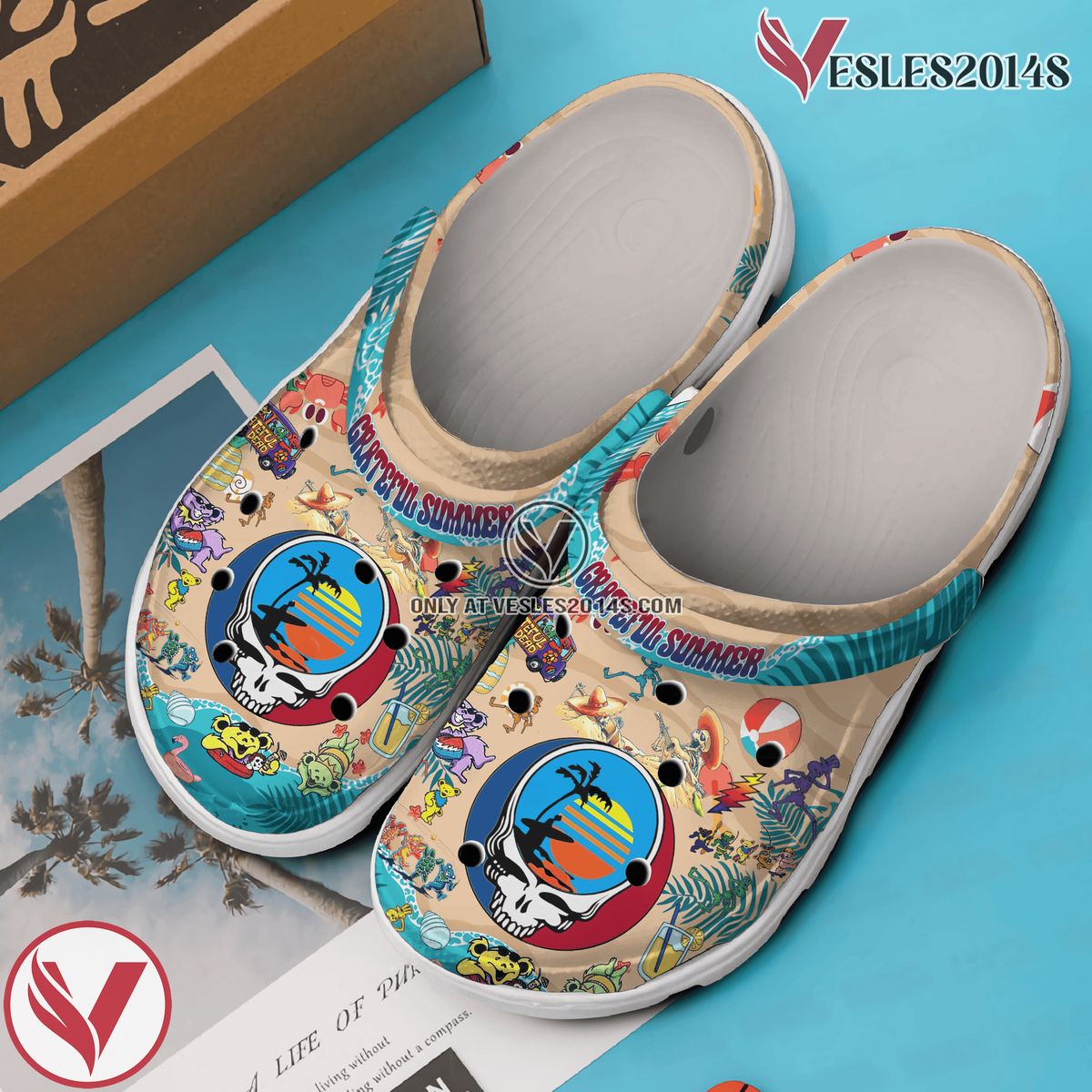 Grateful Dead Music Crocs Crocband Clogs Shoes, Unique Gifts For Fans Style 62 - Vesles2014S 2