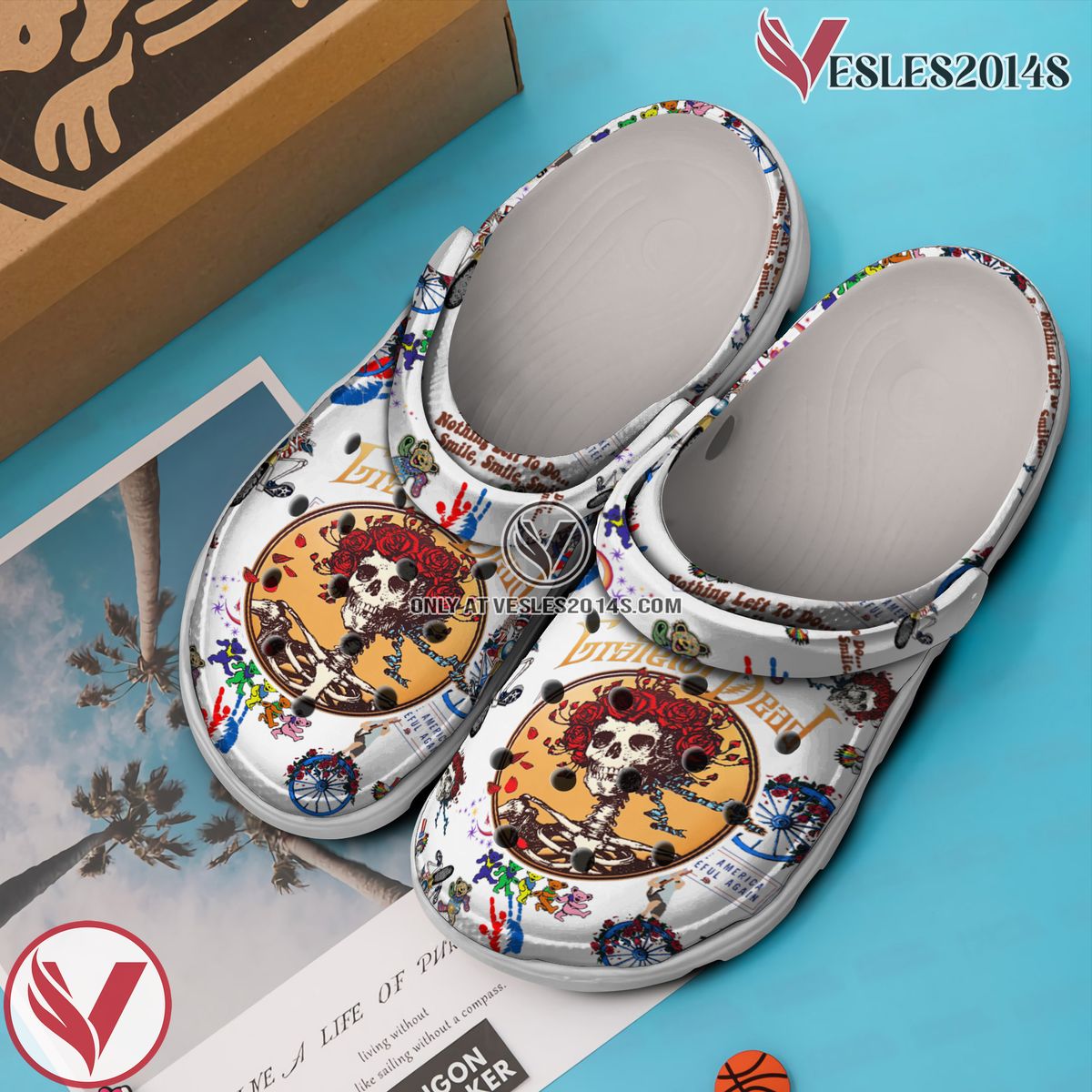 Grateful Dead Music Crocs Crocband Clogs Shoes, Unique Gifts For Fans Style 9 - Vesles2014S 3