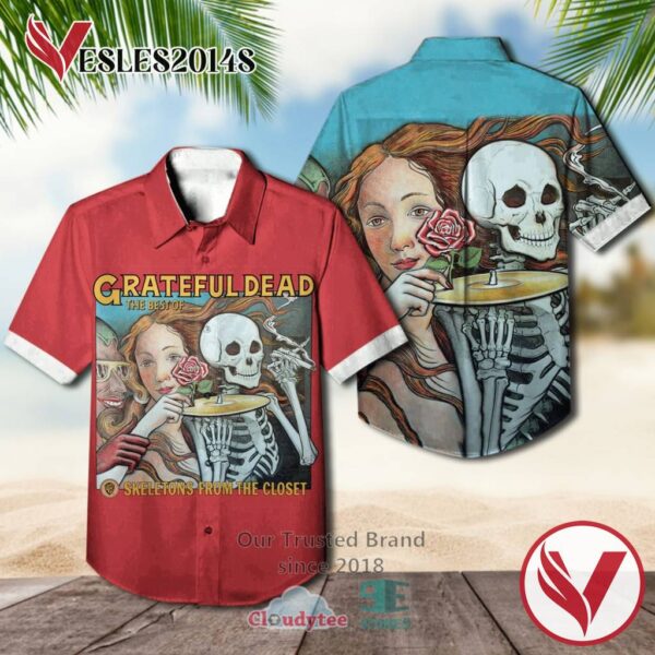 Grateful Dead Skeletons From the Closet Casual Hawaiian Shirt, Best Gifts For Summer Vesles2014S 1