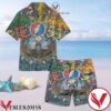 Grateful Dead Symbols Colorful Hawaiian Shirt And Short, Unique Gifts For Friends - Vesles2014S 1