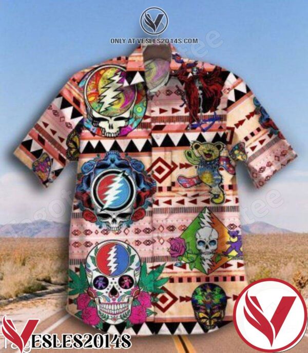 Grateful Dead Symbols Unisex Hawaiian Shirt And Short, Unique Gifts For Friends - Vesles2014S 1