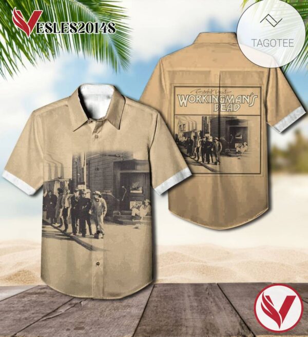 Grateful Dead Workingman's Dead Album Cover Hawaiian Shirt, Best Gift For Music Lovers Vesles2014S