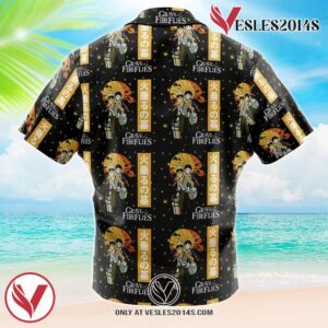 Grave of the Fireflies Studio Ghibli Hawaiian Button Up Shirt, Perfect Gifts For Anime Lovers - Vesles2014S 1