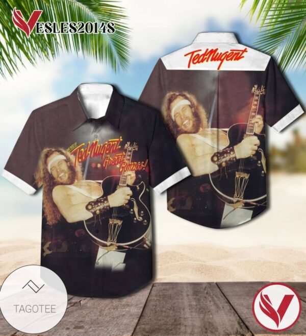 Great Gonzos The Best Of Ted Nugent Compilation Album Cover Hawaiian Shirt, Best Gift For Music Lovers Vesles2014S