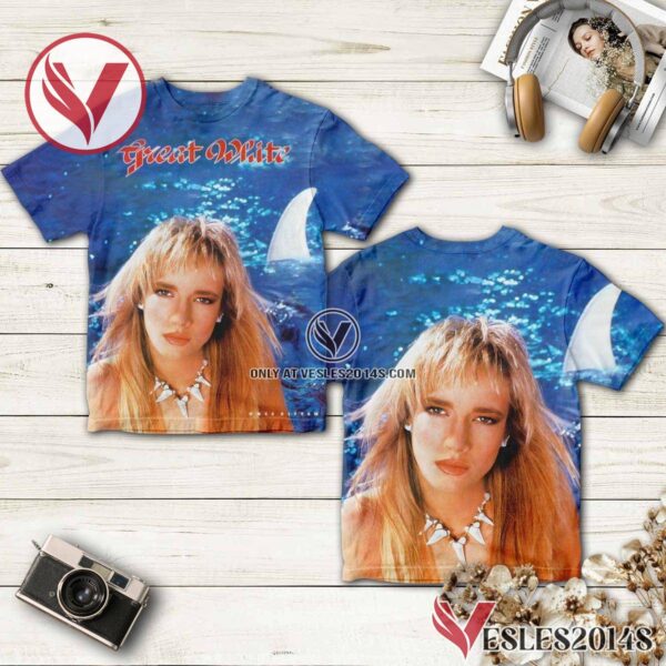 Great White Once Bitten Album Cover Shirt, Unique Gifts For Music Lovers - Vesles2014S
