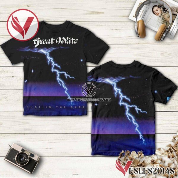 Great White Shot In The Dark Album Cover Shirt, Unique Gifts For Music Lovers - Vesles2014S