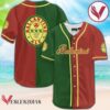 Green And Red Split Ballantines Baseball Jersey, Perfect Gifts For Fans - Vesles2014S