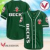 Green Beck's Beer Baseball Jersey, Perfect Gifts For Fans - Vesles2014S