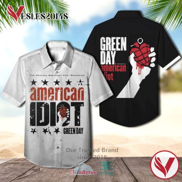 Green Day American Idiot Album Hawaiian Casual Shirt, Best Gift For Music Lovers Vesles2014S