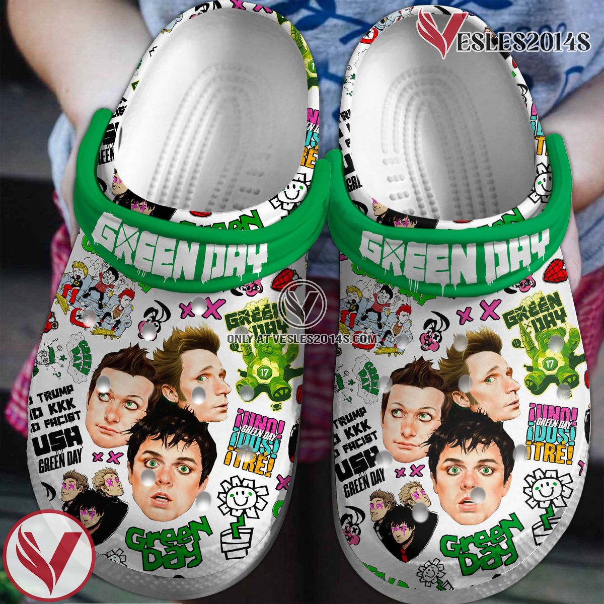 Green Day Music Crocs Crocband Clogs Shoes, Unique Gifts For Fans Style 10 - Vesles2014S
