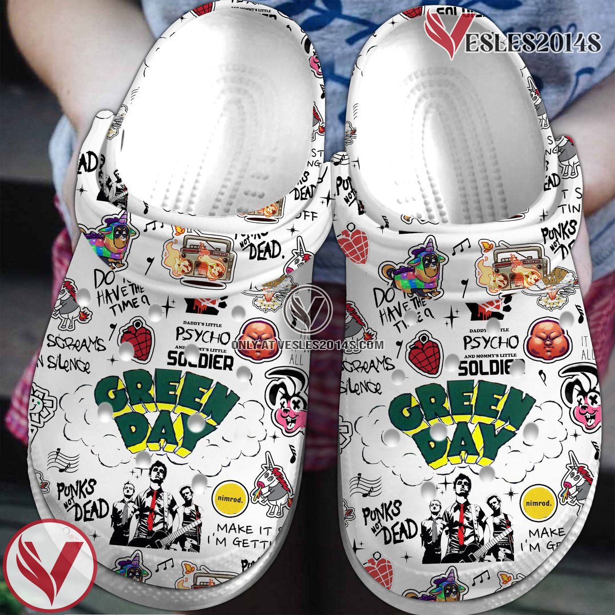 Green Day Music Crocs Crocband Clogs Shoes, Unique Gifts For Fans Style 3 - Vesles2014S