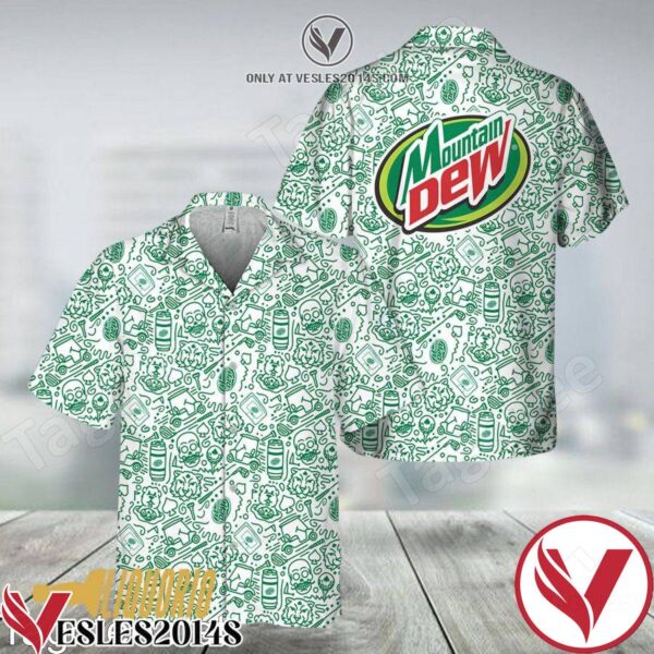 Green Mountain Dew Doodle Art Hawaiian Shirt, Unique Gifts For Friends - Vesles2014S 1