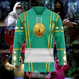 Green Ninja Mighty Morphin Power Rangers Ninjetti Hockey Jersey, Trending Gifts For Fans - Vesles2014s 2