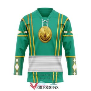Green Ninja Mighty Morphin Power Rangers Ninjetti Hockey Jersey, Trending Gifts For Fans - Vesles2014s