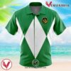 Green Ranger Mighty Morphin Power Rangers Hawaiian Button Up Shirt, Perfect Gifts For Anime Lovers - Vesles2014S