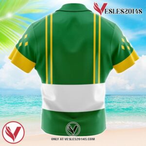 Green Ranger Ninjetti Mighty Morphin Power Rangers Hawaiian Button Up Shirt, Perfect Gifts For Anime Lovers - Vesles2014S 1