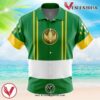Green Ranger Ninjetti Mighty Morphin Power Rangers Hawaiian Button Up Shirt, Perfect Gifts For Anime Lovers - Vesles2014S