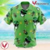 Green Ranger Pattern Mighty Morphin Power Rangers Hawaiian Button Up Shirt, Perfect Gifts For Anime Lovers - Vesles2014S
