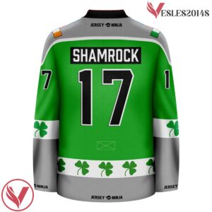 Green St Patrick's Day Irish Shamrock Holiday Hockey Jersey - Vesles2014S 3