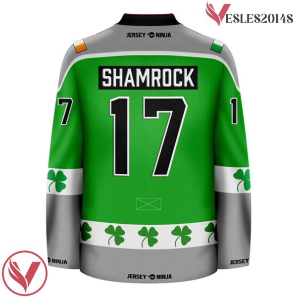 Green St Patrick's Day Irish Shamrock Holiday Hockey Jersey - Vesles2014S 3