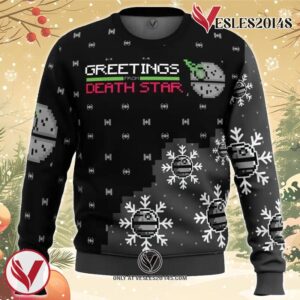 Greetings from Death Star Star Wars Ugly Christmas Sweater, Unique Christmas Gift For Fans - Vesles2014S