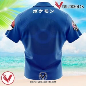 Greninja Face Pokemon Button Up  Hawaiian Shirt 1