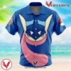 Greninja Face Pokemon Button Up  Hawaiian Shirt