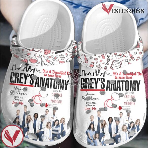 Grey Anatomy American Medical TV Show Nurse Crocs Crocband Clogs Comfortable Shoes For Men Women, Unique Gift From  Vesles2014S