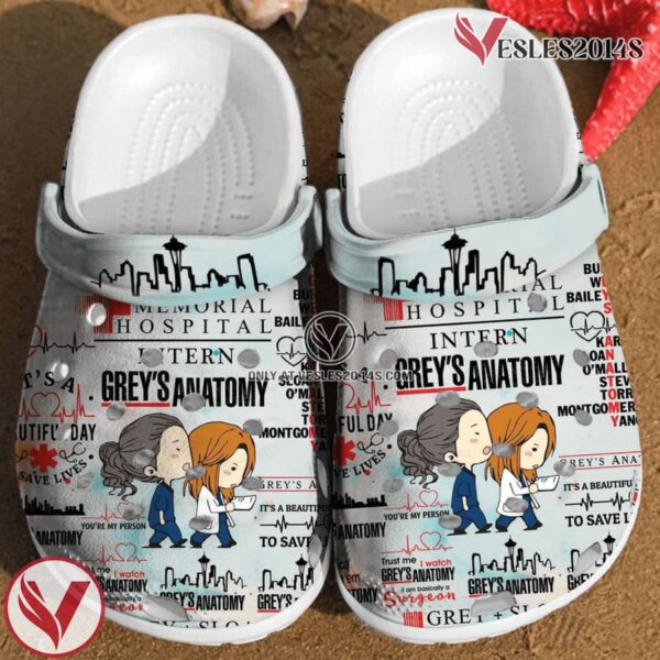 Grey Anatomy American Medical TV Show Nurse Crocs Crocband Clogs Shoes Comfortable For Men Women, Unique Gift From  Vesles2014S