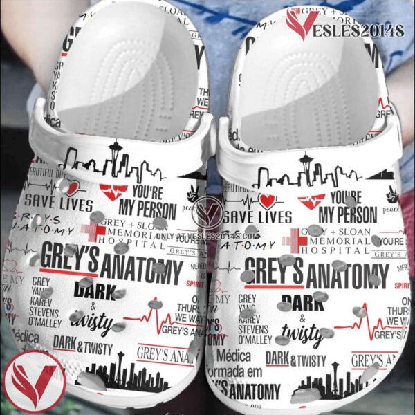 Grey Anatomy American Medical TV Show Nurse Crocs Crocband Comfortable Clogs Shoes For Men Women, Unique Gift From  Vesles2014S