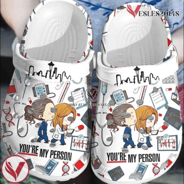 Grey Anatomy American Medical TV Show Nurse Crocs Crocband Shoes Clogs Comfortable For Men Women, Unique Gift From  Vesles2014S