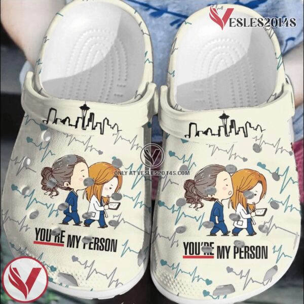 Grey Anatomy American Medical TV Show Nurse Crocs Crocband Shoes Comfortable Clogs For Men Women, Unique Gift From  Vesles2014S