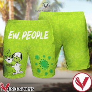 Grinch and Snoopy Ew People Hawaiian Shirt And Short, Unique Gifts For Friends - Vesles2014S 1