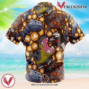 Ground Type Pokemon Pokemon Hawaiian Button Up Shirt, Perfect Gifts For Anime Lovers - Vesles2014S 1