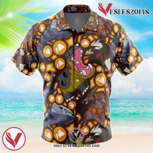 Ground Type Pokemon Pokemon Hawaiian Button Up Shirt, Perfect Gifts For Anime Lovers - Vesles2014S