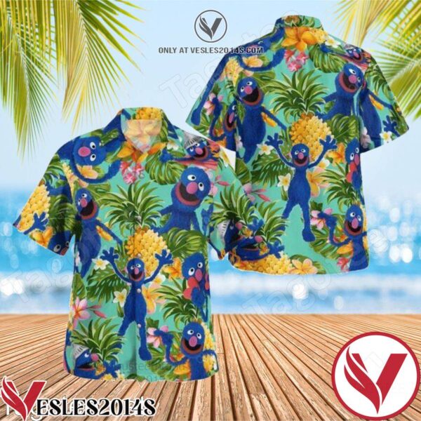 Grover The Muppet Tropical Pineapple Hawaiian Shirt, Unique Gifts For Friends - Vesles2014S 1