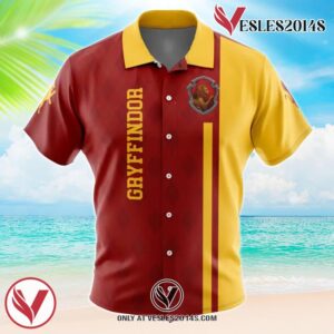 Gryffindor Harry Potter Hawaiian Button Up Shirt, Perfect Gifts For Anime Lovers - Vesles2014S
