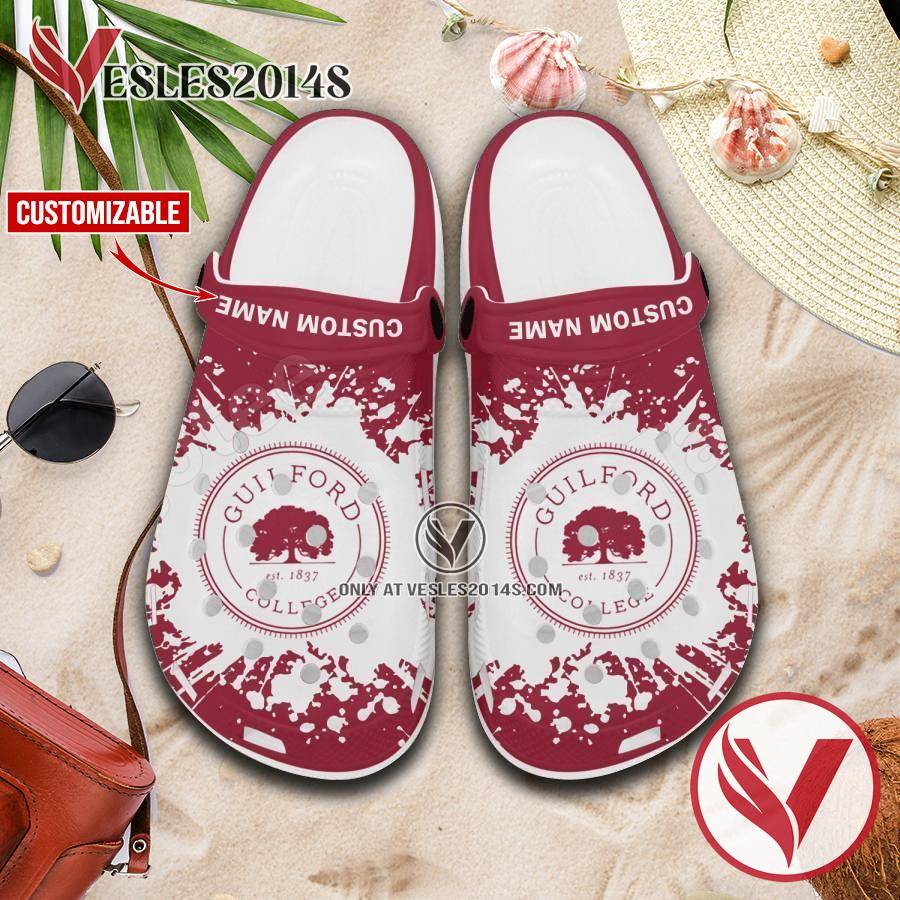 Guilford College Logo Crocs Shoes For Men And Women, Unique Clogs Shoes For Fans - Vesles2014S 1