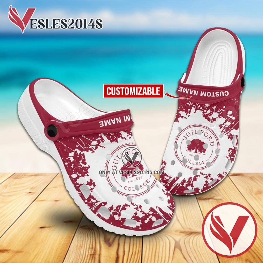 Guilford College Logo Crocs Shoes For Men And Women, Unique Clogs Shoes For Fans - Vesles2014S